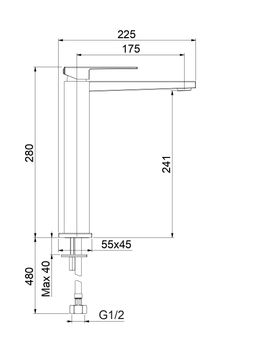Товар: Смеситель для раковины Fiore KUBE 100NN8518, черный - фото 2 Смеситель для раковины Fiore KUBE 100NN8518, черный — фото 2, Смесители для раковины