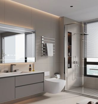 AQM3116CR Полотенцесушитель электрический 520*624 c терморегуляторм, цвет: хром. — фото 2, Электрические полотенцесушители