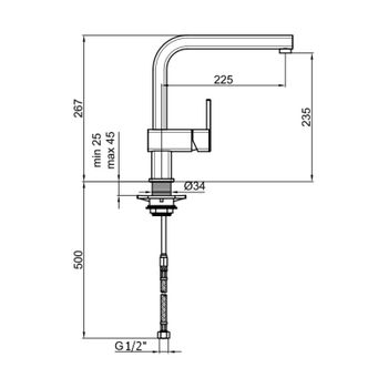Смеситель для кухни Webert Dado DA920302015, хром — фото 2, Смесители для кухни