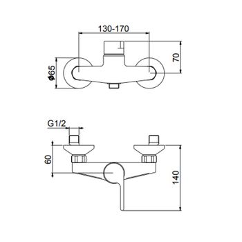 Смеситель для душа Webert DoReMi DR870102345, никель — фото 2, Смеситель для душа