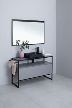 Полотенцедержатель для тумбы Allen Brau Priority 1.31007.BB Черный браш — фото 7, Комплектующие для мебели в ванной