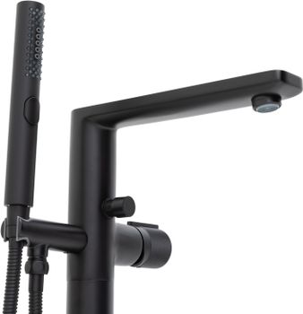 Смеситель для ванны Allen Brau Liberty 5.33012-31 Черный матовый — фото 4, Смесители напольные