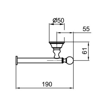 Держатель для туалетной бумаги Webert Karenina KA500801017, хром/золото — фото 2, Держатели туалетной бумаги