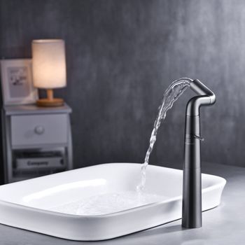 Смеситель для раковины Haiba HB11813-3, пепельный — фото 4, Смесители для раковины