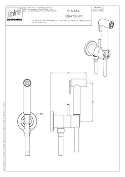 Гигиенический душ со смесителем Graffio Stella KSPAT101-07NS, брошированный никель — фото 3, Гигиенические души