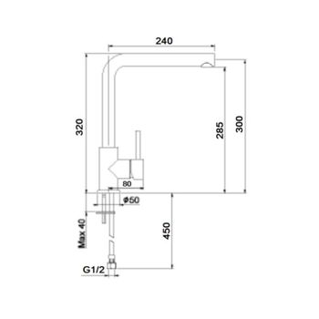 Смеситель для кухни Webert London LO920302345, никель — фото 2, Смесители для кухни