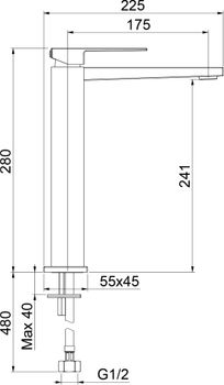Смеситель для раковины Webert Pegaso PE830402794SSE, золото матовое — фото 2, Смесители для раковины