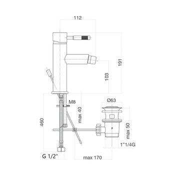 Смеситель для биде Webert Rimini RI840102560, черный — фото 2, Смесители для биде