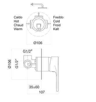 Смеситель для душа Fiore KERA 88CR7565, хром — фото 2, Смеситель для душа