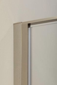 Душевая стенка Allen Brau Priority 80 3.31014.BA профиль Серебро брашированное стекло прозрачное — фото 1, Боковые стенки