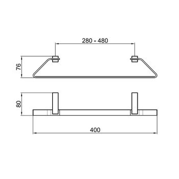 Товар: Полотенцедержатель Webert Wolo WO500501015, хром - фото 2 Полотенцедержатель Webert Wolo WO500501015, хром — фото 2, Полотенцедержатели