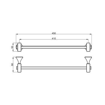 Полотенцедержатель Webert Opera OA500501010, золото — фото 2, Полотенцедержатели