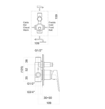 Смеситель для душа Fiore KEVON 81BB6517, белый — фото 2, Смеситель для душа