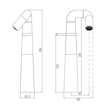 Смеситель для раковины Haiba HB11813-3, пепельный — фото 2, Смесители для раковины