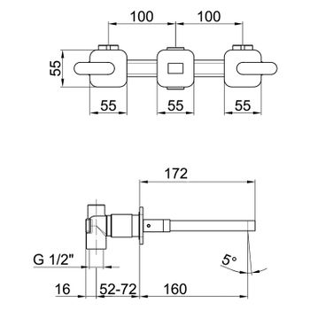 Смеситель для раковины Webert Living LV750404015 — фото 2, Смесители для раковины