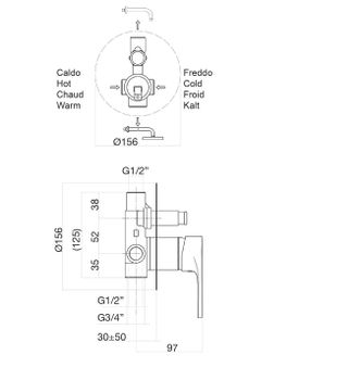 Смеситель для душа Fiore KERA 88CR7506, хром — фото 2, Смеситель для душа