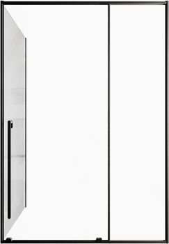 Душевой уголок Allen Brau Fantasy 140x100 3.11008.31 + 3.11014.31 профиль Черный матовый стекло прозрачное — фото 1, Прямоугольные душевые уголки