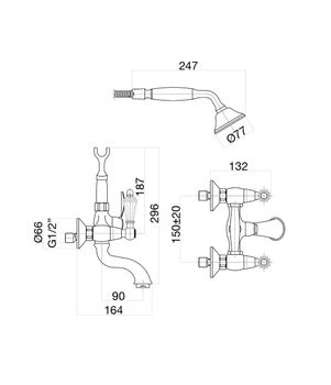 Товар: Смеситель для ванны Fiore GIOIELLI (SWAROVSKI®) 08OO0600, золото - фото 2 Смеситель для ванны Fiore GIOIELLI (SWAROVSKI®) 08OO0600, золото — фото 2, Смеситель для ванны