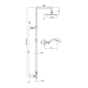 Душевой гарнитур Webert Shower Set AC0729015PVC, хром — фото 2, Душевые гарнитуры