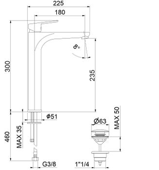Смеситель для раковины Fiore KEVON 81CR8119, хром — фото 2, Смесители для раковины
