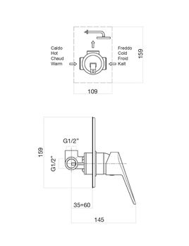 Смеситель для душа Fiore KYRO 86CR6515, хром — фото 2, Смеситель для душа