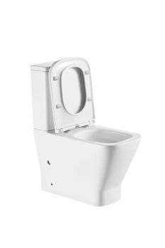 AQM1005PRO Унитаз напольный Rimless c сиденьем SoftClose, горизонтальный выпуск. 620x345x415мм — фото 5, Напольные унитазы