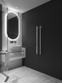 AQM3132CR Полотенцесушитель электрический (встраиваемый) 1000*456 c терморегуляторм, цвет: хром. — фото 2, Электрические полотенцесушители