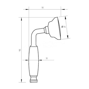 Лейка для душа Webert AC0428010, золото — фото 2, Лейки для душа