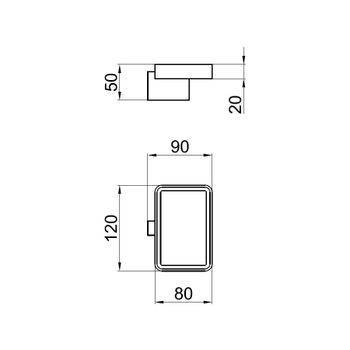 Мыльница Webert Living LV500101345, никель — фото 2, Мыльницы