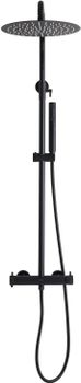 Душевая система Allen Brau Fantasy 5.11001-31 с термостатом Черная матовая — фото 2, Душевые стойки
