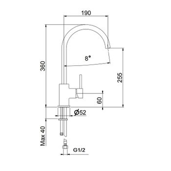 Смеситель для кухни Webert Praga PR920302015, хром — фото 2, Смесители для кухни