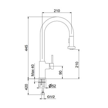Товар: Смеситель для кухни Webert Sidney SY940302015, хром - фото 2 Смеситель для кухни Webert Sidney SY940302015, хром — фото 2, Смесители для кухни