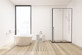 Душевая стенка Allen Brau Fantasy 80 3.11012.31 профиль Черный матовый стекло прозрачное — фото 3, Боковые стенки