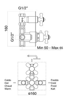 Товар: Смеситель для душа (термостат) Fiore MARGOT SKY (SWAROVSKI®) 01OO0936, золото - фото 2 Смеситель для душа (термостат) Fiore MARGOT SKY (SWAROVSKI®) 01OO0936, золото — фото 2, Смеситель для душа