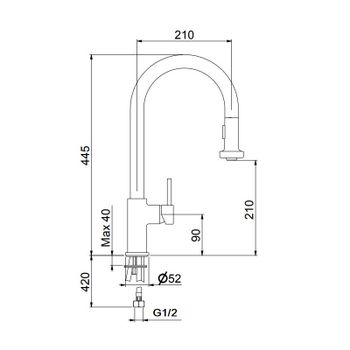Смеситель для кухни Webert Sidney SY940302345, никель — фото 2, Смесители для кухни