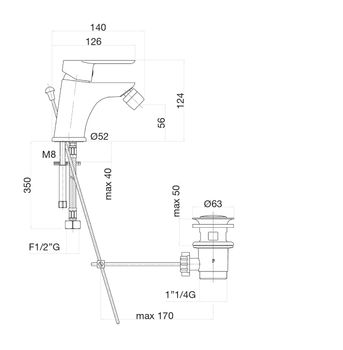 Смеситель для биде Fiore KEVON 81BB8130, белый — фото 2, Смесители для биде