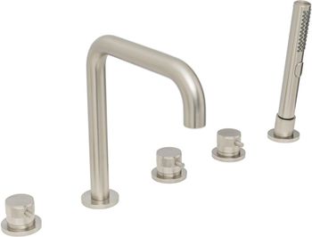 Смеситель на борт ванны Allen Brau Priority 5.31007-BN Брашированный никель — фото 4, Смесители на борт ванны