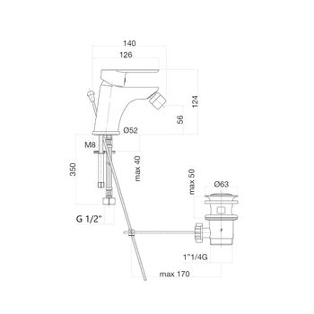 Смеситель для биде Webert Sax Evolution SE840102740, белый — фото 2, Смесители для биде