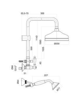 Товар: Душевая система Fiore GIOIELLI (SWAROVSKI®) 08CO0620, хром/золото - фото 2 Душевая система Fiore GIOIELLI (SWAROVSKI®) 08CO0620, хром/золото — фото 2, Душевые системы