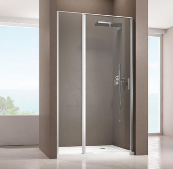 Душевая дверь Allen Brau Priority 90 3.31001.00 профиль Хром стекло прозрачное — фото 1, Распашные душевые двери