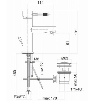 Смеситель для раковины Webert Rimini RI830102015, хром — фото 2, Смесители для раковины