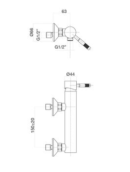 Товар: Смеситель для душа Fiore XENON 44NN5170, черный - фото 2 Смеситель для душа Fiore XENON 44NN5170, черный — фото 2, Смеситель для душа