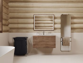 Тумба под раковину Allen Brau Glority 90 1.35001.NW дуб антик — фото 5, Тумбы под раковину