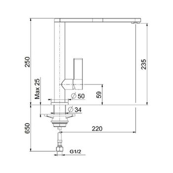 Смеситель для кухни Webert Essential EN920302560, черный — фото 2, Смесители для кухни