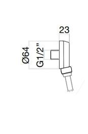 Подключение для душевого шланга Fiore Kevon 30NN8723, черный — фото 2, Шланговые подключения