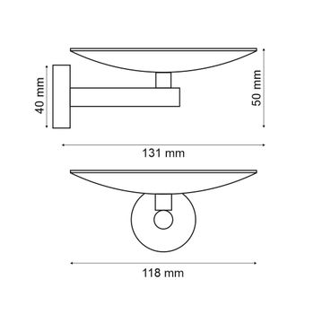 Мыльница Webert Rimini RI510101010, золото — фото 2, Мыльницы
