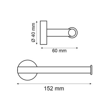 Держатель для туалетной бумаги Webert Rimini RI500801010, золото — фото 2, Держатели туалетной бумаги