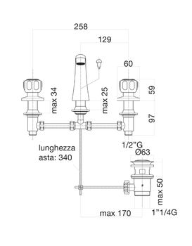 Смеситель для раковины Fiore ASTRO 14CR0113, хром — фото 2, Смесители для раковины