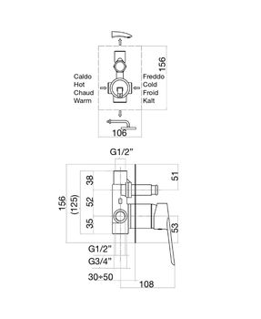 Смеситель для душа Fiore KEVON BLACK MATT 81NN7517, черный — фото 2, Смеситель для душа