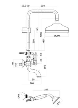 Душевая система Fiore GIOIELLI (SWAROVSKI®) 08OO0615, золото — фото 2, Душевые системы